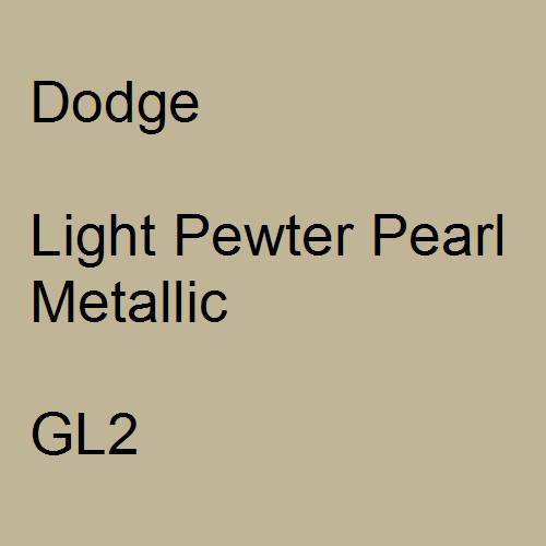 Dodge, Light Pewter Pearl Metallic, GL2.